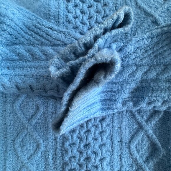 J. Crew Stretch Cable Knit Cardigan Cerulean Blue - Picture 12 of 14